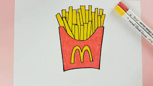 How To Color Mcdonald French Fries Kids Coloring Page Mcdonald French Fries Coloring For Kids Drawing For Kids