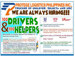 Maybe you would like to learn more about one of these? Mass Hiring 100 Drivers Job Vacancies Nueva Ecija Facebook
