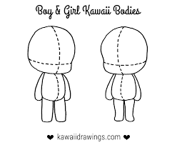 Kawaii Body For A Boy And Girl Kawaii Drawings Drawing Tutorial Chibi Body