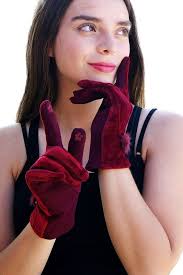 Guantes Lady Sarah Rojo Guinda Viva Felicia