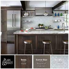With so many interior wood stain colors to choose from, it's easy to find the right interior wood stain colors for your kitchen cabinets, living room floor, and more. This Kitchen Color Palette Mixes Warm Gray Stains And Stainless Steel Accents For A Warmed Up Contempo Contemporary Style Kitchen Brown Cabinets Kitchen Design