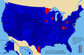 Election Maps Co On Twitter 1984 Presidential Election Results By Congressional District A Strong Economy Allowed President Reagan To Easily Defeat Former Vp Walter Mondale For A Second Term Winning All But