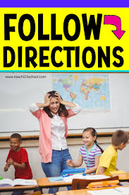 Students then have 5 seconds to memorize the location of the places on the map. Following Directions Listening Activity Freebie Teach123