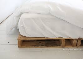Bed frame made from pallets. Diy Easy Wood Pallet Bed Frame Wonder Forest