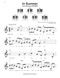 All ▾ free sheet music sheet music books digital sheet music musical equipment. In Summer From Disney S Frozen Sheet Music Josh Gad Super Easy Piano