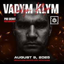 🚨 PRO DEBUT LOADING… 🥊 Vadym Klym steps into the pro ranks under the  Three Lions Promotions banner! 📍 Nanaimo, BC 📆 Saturday, August 9th 🎟️  Tickets