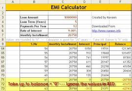 how to calculate emi download excel emi calculator