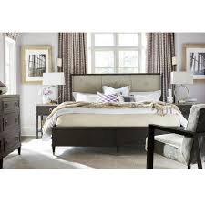 Product titledavid tufted wingback king bed, dark charcoal grey. Soliloquy Wood Oatmeal Upholstered Wingback King Bed Zin Home