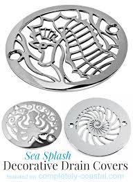 Decorative Coastal Drain Covers For Sink Shower Shower Drain Covers Shower Drain Beachy Bathroom
