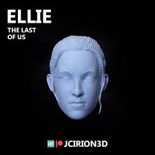 Ellie The Last of Us Bella Ramsey custom head for 4" 6" 7" 12" action  figures