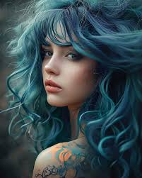 Luna's embrace under blood-red moon