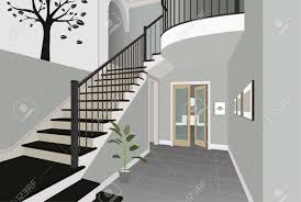 Maybe you would like to learn more about one of these? Vintage Interior Of The Hallway With A Staircase Design Of Modern Royalty Free Cliparts Vectors And Stock Illustration Image 115014224