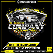 Towing Logo, Towing Truck Logo, Flatbed Tow Truck Logo, Tow Truck, Tow Car  Logo, Towing Service Logo, Towing Logo Template, Towing Chain SVG - Etsy