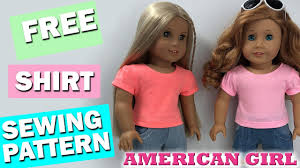 Free 18 inch doll clothes pattern drawstring dress. Diy How To Make American Girl Doll Shirt Free Pdf Pattern Youtube