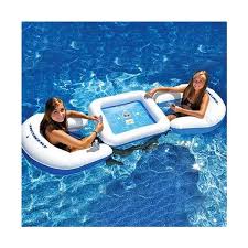 Inflatable Game Station Set With Waterproof Cards By Swimline In 2020 Pool Inflatable Pool Loungers Inflatable Pool