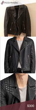 All Saints Men S Black Taro Biker Jacket Jackets Biker Jacket All Saints Men