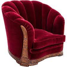 pre owned art deco shell back armchair 2 155 aud liked on polyvore featuring home furniture chairs a deco chairs art deco chair art deco style furniture