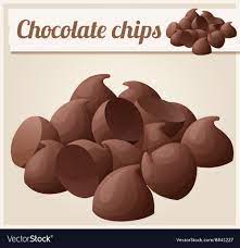 Semisweet Chocolate Chips Detailed Icon Royalty Free Vector Chocolate Chip Chocolate Strawberry Smoothie Semisweet Chocolate
