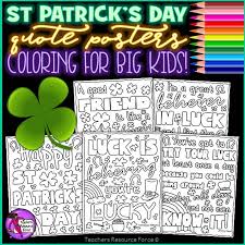 Patrick's day than beer and gaudy green attire. St Patrick S Day Quote Colouring Pages Shop Trf One