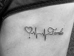 The waves show the existence of human lives. Heartbeat Lifeline Family Tattoo Ideas Entertainmentmesh