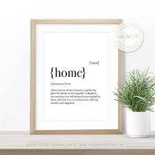Home Dictionary Definition Meaning Quote Art Printable Wall Art Housewarming Gift Typography Home Decor Digital Download Print Jpg Printable Wall Art Meant To Be Quotes House Warming Gifts