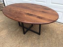 Handmade Furniture Wooden Oval Dining Table Walnut With Metal Base Click Image For More Details Oval Table Dining Metal Table Base Dining Table