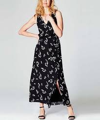 J Jill Black Star Ruffle Trimmed Maxi Dress Women Womens Tall Petite Zulily Womens Maxi Dresses Maxi Dress Black Maxi Dress