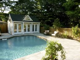 The backyard showcase sells backyard pool houses with builtin bars and storage for your pool equipment. This Exquisite Windsor Poolhouse Really Makes Your Backyard Stand Out Pool Houses Pool House Plans Pool House Interiors