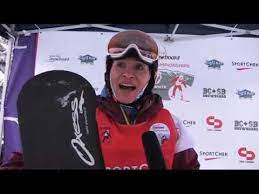 Bibian liet al tijdens de eerste runs zien dat zij de beste snowboardster op de cross was, met 1.00. Finals Bibian Mentel Spee V Lisa Bunschoten 2017 World Para Snowboard Championships Big White Youtube