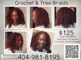 Crochet Tree Braids Atlanta Area 678 252 9413 125 Hair Used In Photo Is Freetress Brazillia Tree Braids Hairstyles Transitioning Hairstyles Tree Braids