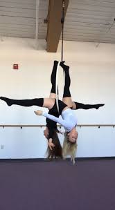 Love This Partner Pose On Lyra Aerial Fitness Partner Acro Yoga Aerial Circus Fun Friends Lyra Aerial Aerial Dance Aerial Yoga Poses