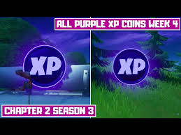 How to solve fortnite's chapter 2, season 2, week 9 challenge, collect five xp coins, complete with location map. All 2 Purple Xp Coins Locations Week 4 Secret Xp Coins Fortnite Chapter 2 Season 3