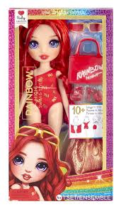 Rainbow High Swim & Style Ruby, Red 11” Doll, Ages Ghana