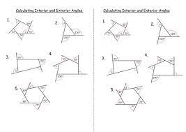Interior And Exterior Angles Of Polygons Teaching Resources Interior And Exterior Angles Exterior Angles Angles Worksheet