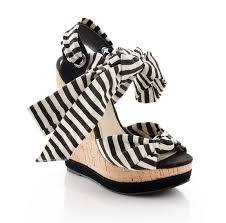 Black And White Striped Shoes Black And White Stripe Ankle Tie Wedges Crazy Shoes Me Too Shoes Fashion Shoes