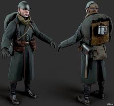 German Support Pack 3d Models Character Modeling 3d Model Character Dieselpunk