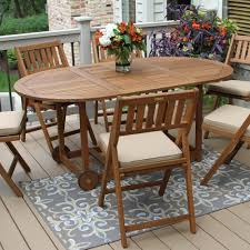 Oval Wood Lira 7 Piece Folding Dining Set World Market Oval Table Dining Foldable Dining Table Outdoor Wood Furniture