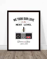 Video Game Wedding Gaming Art Geek Wedding Gift For Etsy Video Game Wedding Gamer Wedding Funny Wedding Games