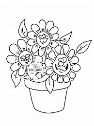 Your children will have a great time coloring a flower that smiles back at them. Pin On Flowers Coloring Pages