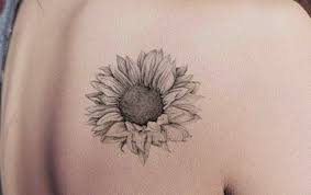 Grace Realistic Black White Sunflower Temporary Tattoo Minimalist Tattoo Lower Back Tattoos Back Tattoos
