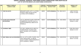 You can directly order all parts in this shop. Sabah Senarai Bengkel Penyaman Udara Kenderaan Yang Bertauliah List Of Certified Mobile Air Conditioning Workshops Pdf Free Download