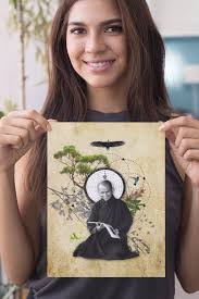 Thich Nhat Hanh Surreal Art Print, Fine Art Paper ,canvas Frame, Buddhist  Wall Art, Zen Buddhist Painting, Buddhist Monk Spiritual Décor