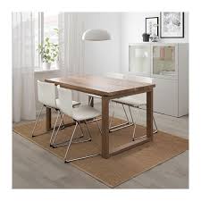 Morbylanga Table Oak Veneer Brown Stained Length 55 1 8 Ikea Ikea Ikea Table Ikea Dining