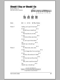 Should I Stay Or Should I Go By The Clash Guitar Chords Lyrics Guitar Instructor