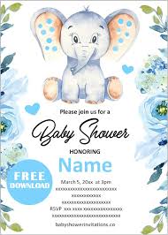 For your little bundle of joy, nothing could be better. Free Printable Elephant Baby Shower Invitations Templates