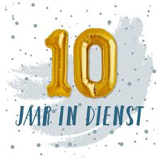 Felicitatie 10 Jaar In Dienst Ballonnen Kaartje2go
