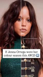 Styling Jenna Ortega in Deep Autumn for AW25⬇️, For AW25, I’d style Jenna  Ortega in her perfect color season, Deep Autumn, with rich, earthy tones  that complement her features. Think deep burgundy, ...