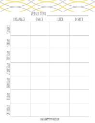 monthly meal plan for dinner free printable the