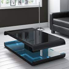 Led high gloss coffee table glass table top living room furniture. High Gloss Black Coffee Table With Led Lighting Tiffany Range Tiff010 5060388567958 Ebay