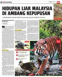 Persebaran flora dan fauna di muka bumi digolongkan berdasarkan pembagian iklim di dunia yaitu iklim panas. Hidupan Liar Malaysia Di Ambang Kepupusan Klik